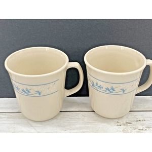 Vintage Corelle Corning Ware FIRST OF SPRING Set of 2 Coffee Mugs Cups